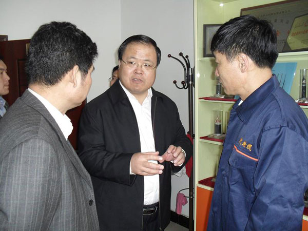 市長尹衛(wèi)江、副市長薛德培來公司指導工作